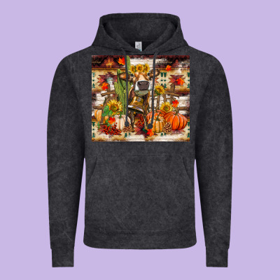 Fall Heifer Cow Vintage Hoodie Designed By Ranaportraitstore
