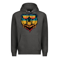 Charcoal Heather Retro bear Premium Hoodie - Bettercallsaul