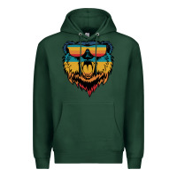 Sports Green Retro bear Premium Hoodie - Bettercallsaul