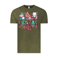 Vintage Olive dental life with cupcakes Vintage Tee - AdoDesignShop
