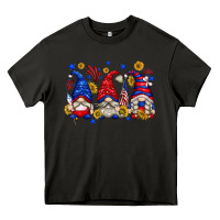 Asphalt American gnomes with sunflowers Heavy Core Tee - texasbilliewilder