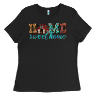 Black home sweet home Ladies Tee - texasbilliewilder