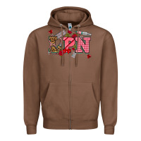 Chestnut valentinesday lpn Zipper Hoodie - NancyCooperArtShop
