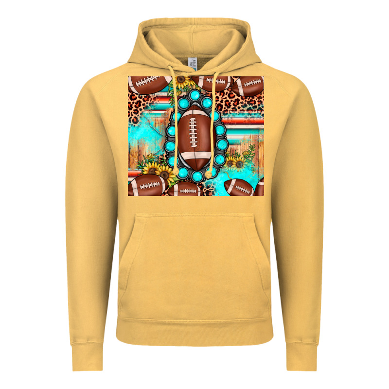 Football Leopard Turquoise Gemstone Sunflower Vintage Hoodie by JahusDesignShop | Teevron