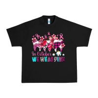 Black in october we wear pink cancer ribbon with teeth Urban Heavy Tee - AdoDesignShop