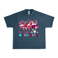 Midnight Navy in october we wear pink cancer ribbon with teeth Urban Heavy Tee - AdoDesignShop
