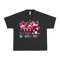 Pigment Black in october we wear pink cancer ribbon with teeth Urban Heavy Tee - AdoDesignShop