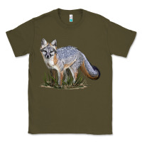 Army Green Gray Fox Classic Tee - LillyAllenDesigns