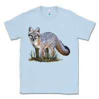 Dusty Blue Gray Fox Classic Tee - LillyAllenDesigns