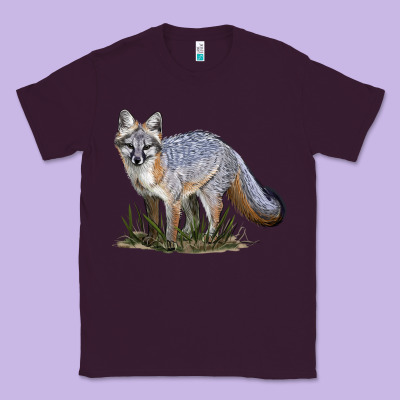 Gray Fox Classic Tee Designed By Lillyallendesigns