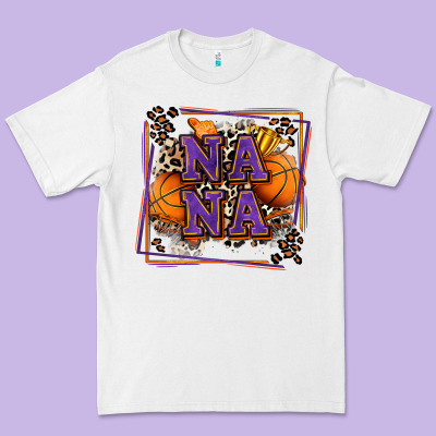 Basketball Nana With Leopard Premium Tee Designed By Zillion Design Studio
