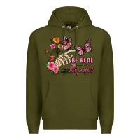 Army Green be real not perfect Premium Hoodie - JahusDesignShop