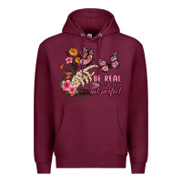 Burgundy be real not perfect Premium Hoodie - JahusDesignShop