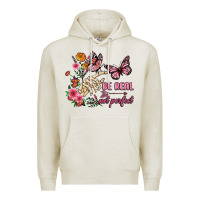 Oatmeal Heather be real not perfect Premium Hoodie - JahusDesignShop