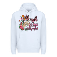 White be real not perfect Premium Hoodie - JahusDesignShop