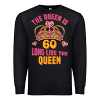 Black the queen is 60 long live the queen Premium Sweatshirt - Jasminsmagicworld