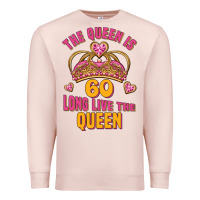 Pale Pink the queen is 60 long live the queen Premium Sweatshirt - Jasminsmagicworld
