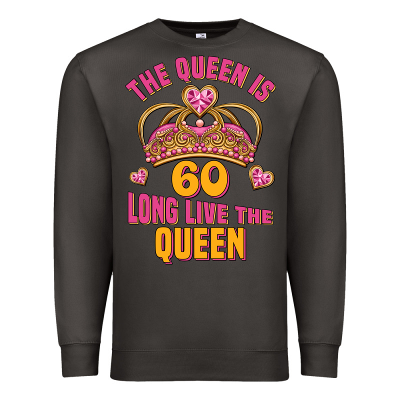 The Queen Is 60 Long Live The Queen Premium Sweatshirt by Jasminsmagicworld | Teevron