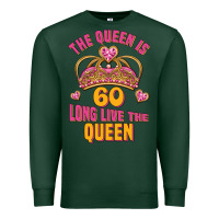 Sports Green the queen is 60 long live the queen Premium Sweatshirt - Jasminsmagicworld