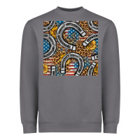 Storm American Flag Horseshoe Deamless Pattern Heavyweight Sweatshirt - BundleAndBundleShop