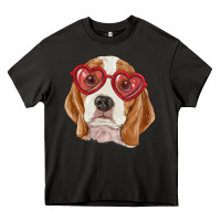 Asphalt beagle with love glasses Heavy Core Tee - RanaPortraitStore