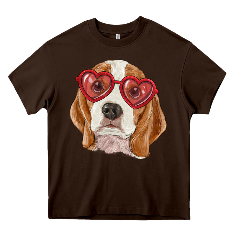 Beagle With Love Glasses Heavy Core Tee by RanaPortraitStore | Teevron