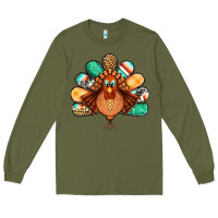 Army Green thanksgiving turkey Long Sleeve Tee - Jasminsmagicworld