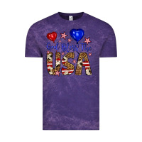 Cloud Purple god bless the usa Vintage Tee - Artiststas