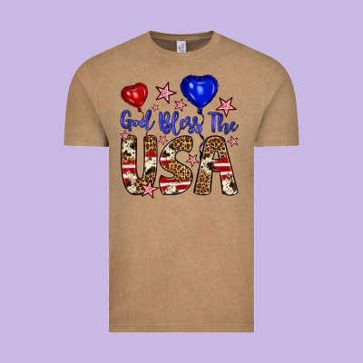 God Bless The Usa Vintage Tee Designed By Artiststas