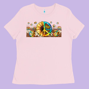 Hippie Soul Leopard Sunflower Ladies Tee Designed By Jahusdesignshop