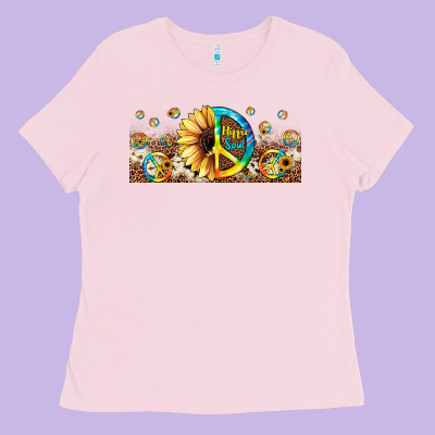 Hippie Soul Leopard Sunflower Ladies Tee Designed By Jahusdesignshop