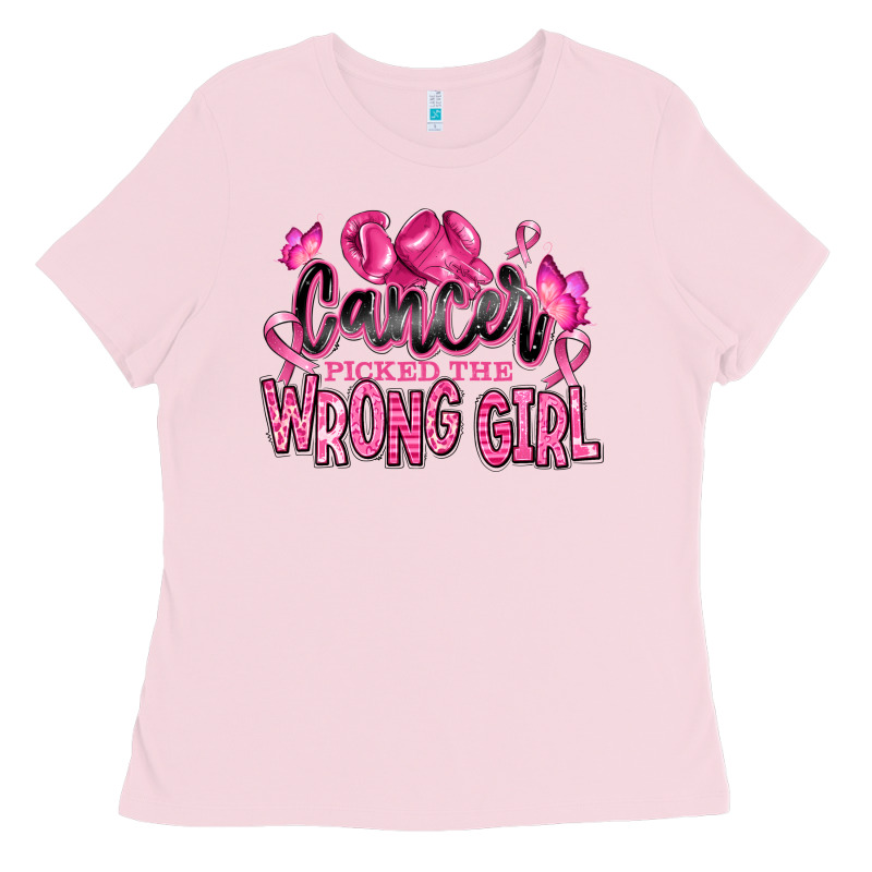 Cancer Picked The Wrong Girl Ladies Tee by RanaPortraitStore | Teevron