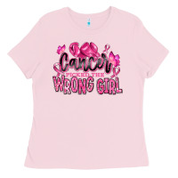 Bubblegum Pink cancer picked the wrong girl Ladies Tee - RanaPortraitStore