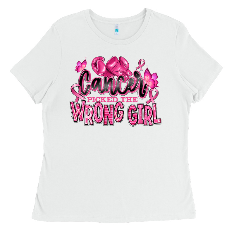 Cancer Picked The Wrong Girl Ladies Tee by RanaPortraitStore | Teevron