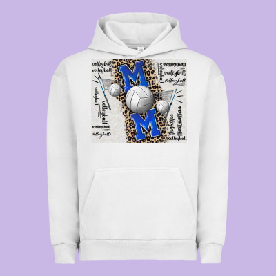 Volleyball Mom Blue Mother's Day Urban Hoodie Designed By Cowgirlartshop