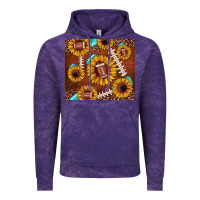 Cloud Purple football leopard sunflower Vintage Hoodie - JahusDesignShop