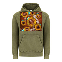 Vintage Olive football leopard sunflower Vintage Hoodie - JahusDesignShop