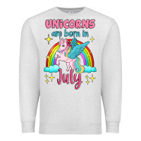 Oatmeal Heather unicorns are born in july Premium Sweatshirt - Jasminsmagicworld