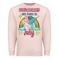 Pale Pink unicorns are born in july Premium Sweatshirt - Jasminsmagicworld