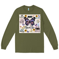 Army Green just breathe Long Sleeve Tee - JahusDesignShop