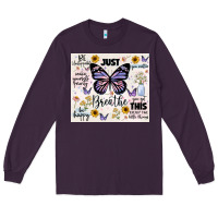 Plum just breathe Long Sleeve Tee - JahusDesignShop