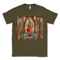 Army Green our lady of Guadalupe serape Classic Tee - BarkalooDesign