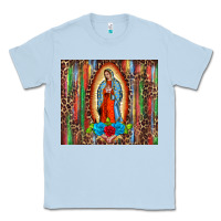 Dusty Blue our lady of Guadalupe serape Classic Tee - BarkalooDesign