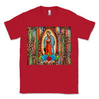 Red our lady of Guadalupe serape Classic Tee - BarkalooDesign