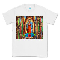 White our lady of Guadalupe serape Classic Tee - BarkalooDesign