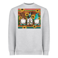 Heather Grey western gnomes cactus sunflowers serape wooden leopard gemstone Heavyweight Sweatshirt - Artiststas