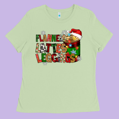 Flannels Lattes Ladies Tee Designed By Zillion Design Studio