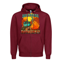 Burgundy backroads and bonfire Zipper Hoodie - NancyCooperArtShop