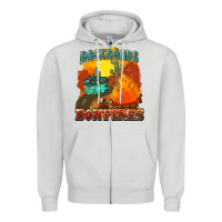 Dove Grey backroads and bonfire Zipper Hoodie - NancyCooperArtShop
