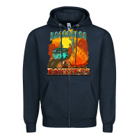 Navy backroads and bonfire Zipper Hoodie - NancyCooperArtShop